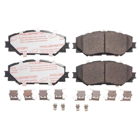Power Stop - Front Next Gen Carbon Fiber-Ceramic Brake Pads with Hardware Kit Fo