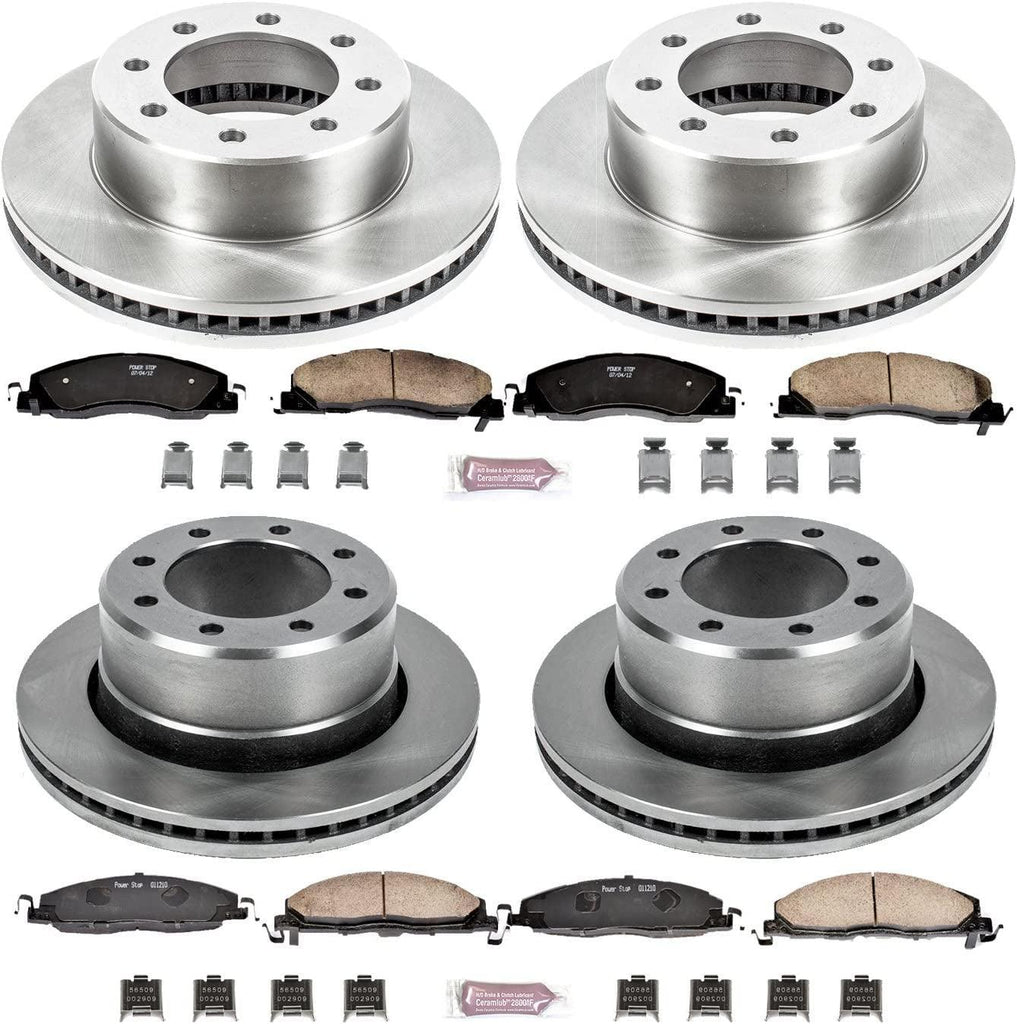 KOE5458 Autospecialty Front and Rear Replacement Brake Kit-Oe Brake Rotors & Ceramic Brake Pads