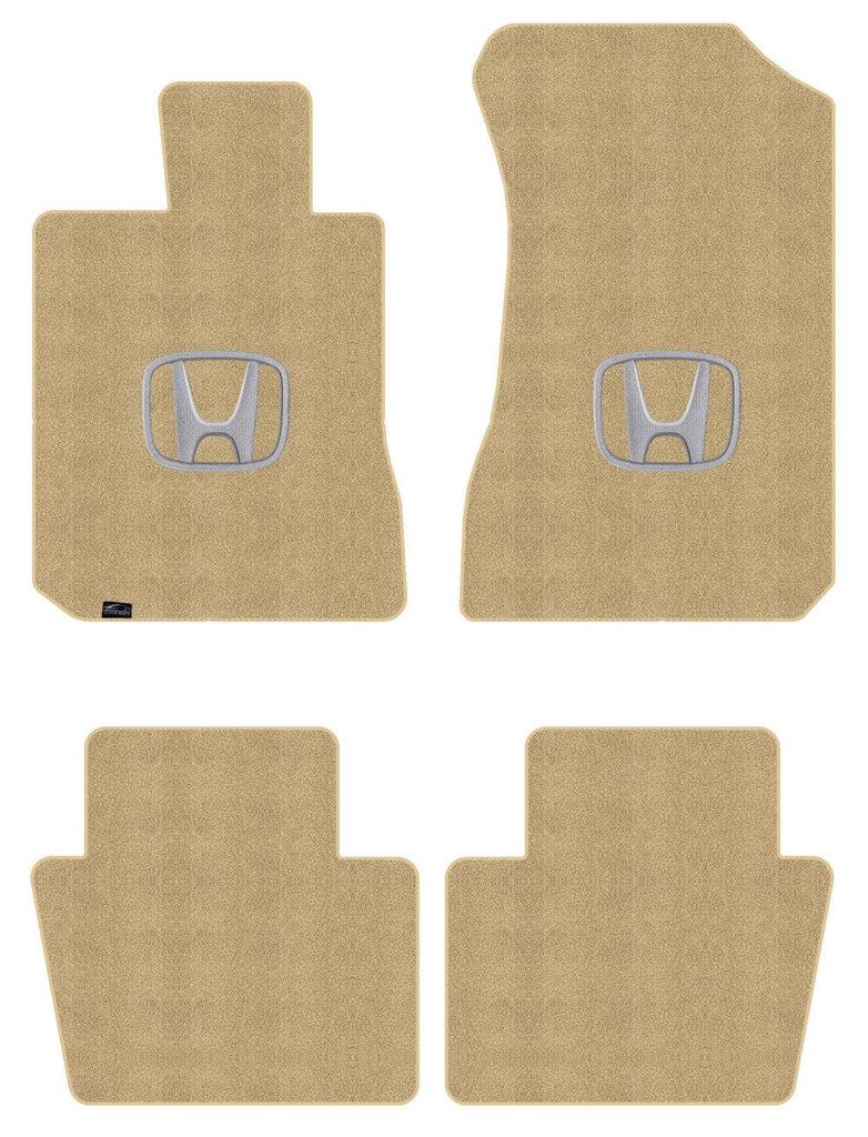 Lloyd Luxe Front & Rear Mats for '86-87 Honda Accord W/Silver on Black Honda H