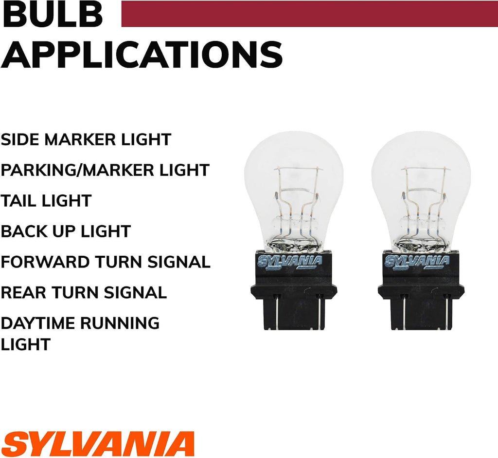 SYLVANIA 3157LL.BP2  3157 Long Life Miniature Bulb, (Contains 2 Bulbs)