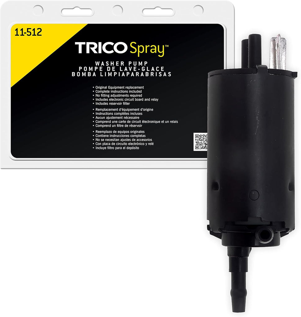 TRICO Spray Automotive Replacement Windshield Washer Pump (11-611) Fits Select Chevy, GEO, and Toyota Model Years