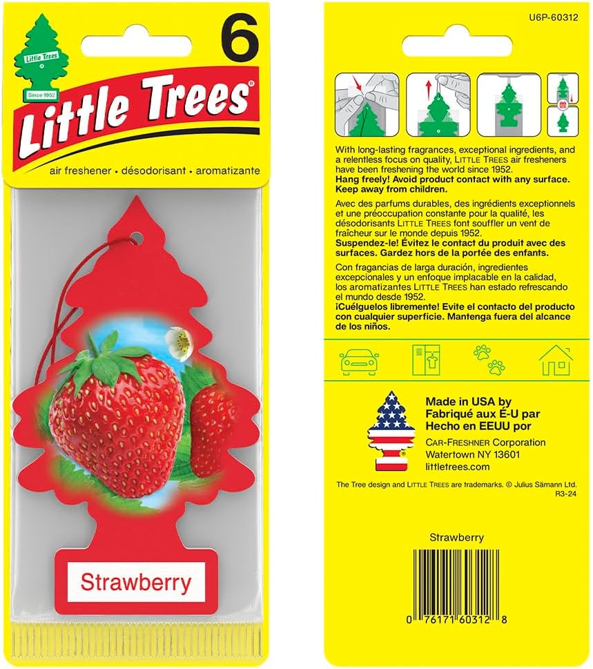 LITTLE TREES Air Fresheners Car Air Freshener. Hanging Tree Provides Long Lasting Scent for Auto or Home. Black Ice, 24 Air Fresheners