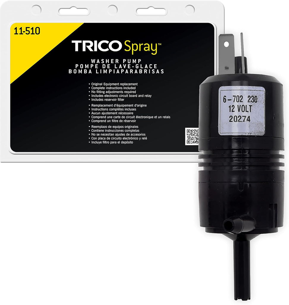 TRICO Spray Automotive Replacement Windshield Washer Pump (11-611) Fits Select Chevy, GEO, and Toyota Model Years
