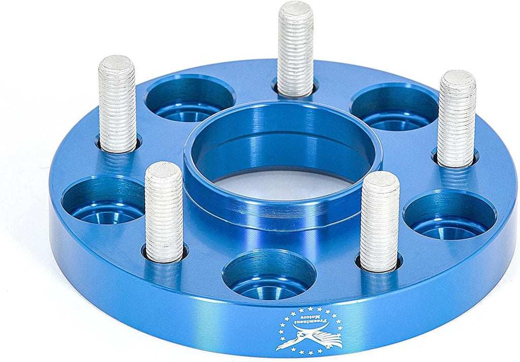 Wheel spacer 4 pcs 5X4.5/5X114.3 Forged Hubcentric Wheel Spacers 20mm | 64.1mm hub M12x1.5 Studs, Compatible with Honda Accord Civic CR-V Element Acura 13-19 ILX 15-19 TLX 04-14 TSX 01-06 MDX, Blue