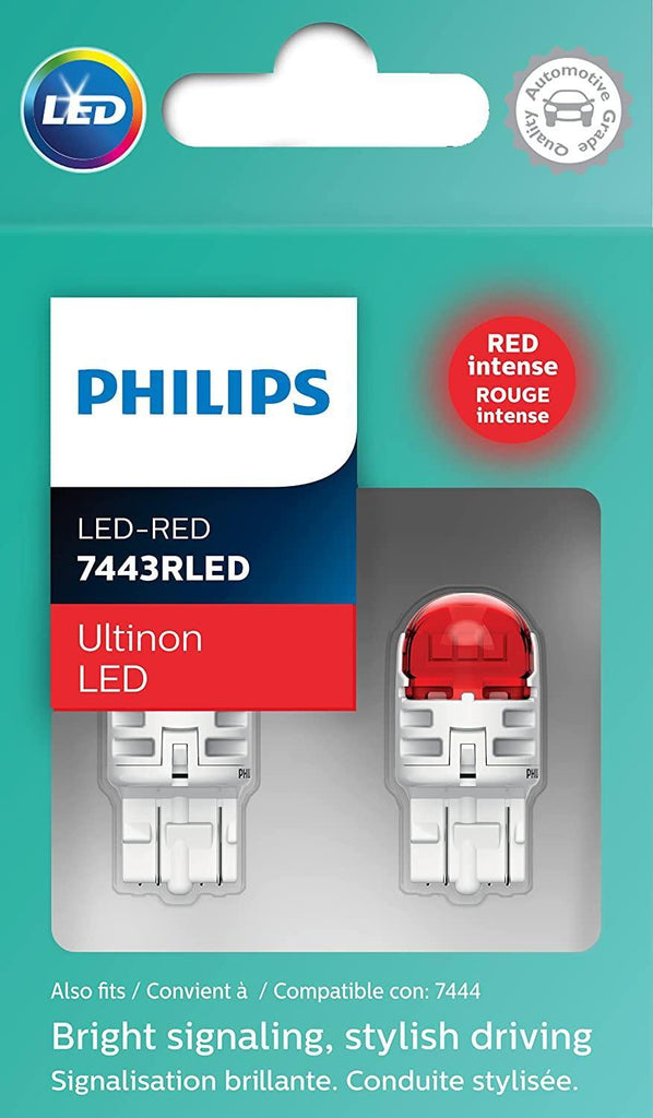 Philips 7443ALED Ultinon LED Bulb (Amber), 2 Pack