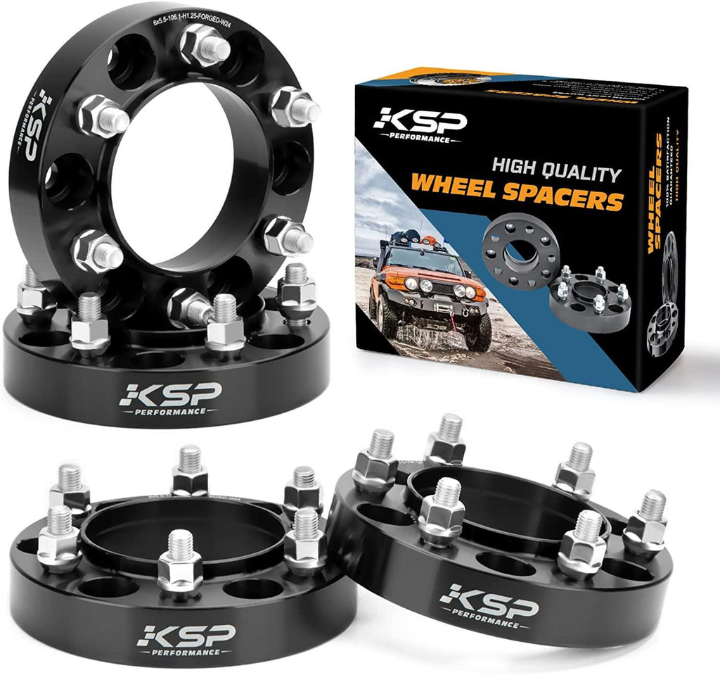 KSP 2in 6x5.5 Tacoma Wheel Spacers, 6x139.7 Tire Spacer fit for Toyota Tundra 4Runner FJ Land Cruiser Sequoia, 50mm Forged Lug Centric Spacer 108mm Hub Bore with M12x1.5 Thread Pitch, Not Hubcentric