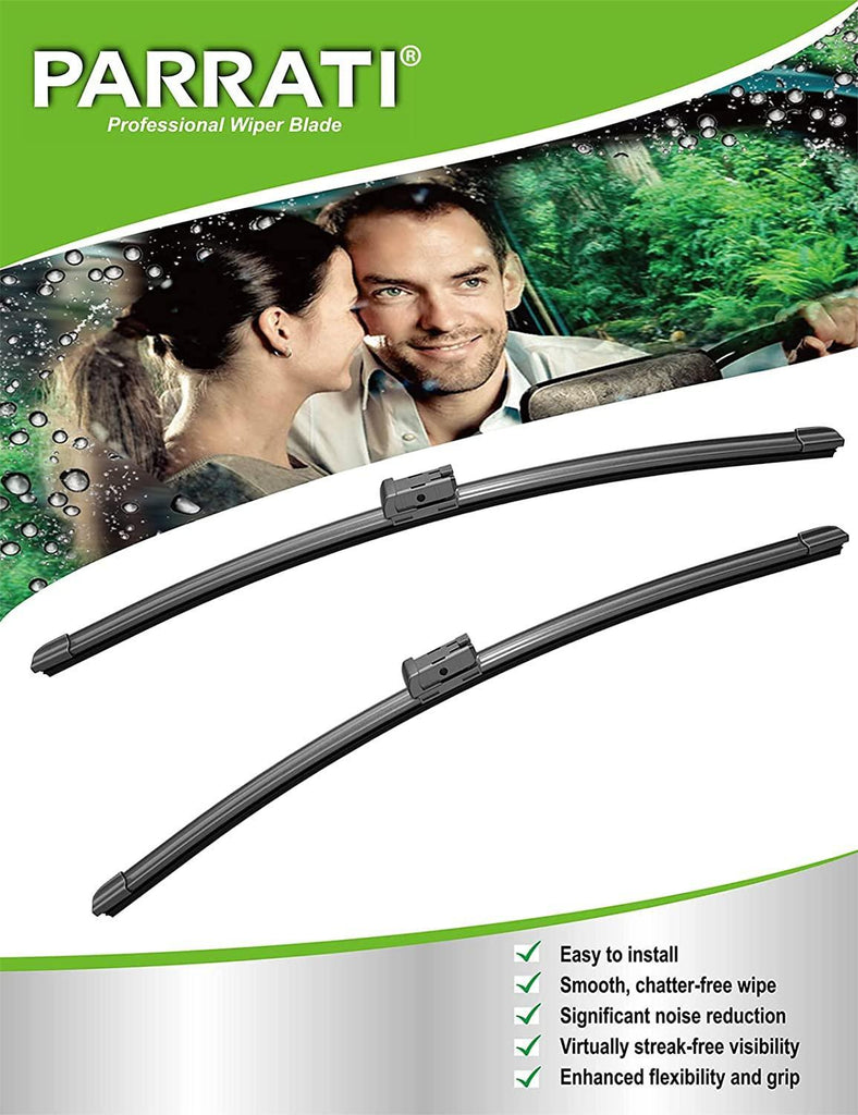 PARRATI® 22 Inch & 18 inch of High Performance Premium All-Season Automotive Replacement Front Windshield Wiper Blades for Colorado Canyon 2015-2018,Easy DIY Install(Set of 2)