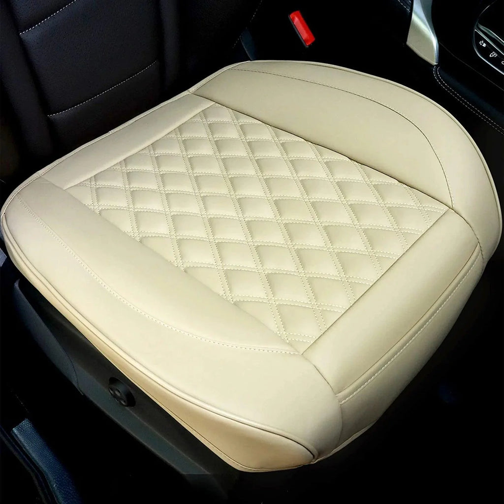 Cusaota 1 Piece Car Seat Covers Protectors for Front Seat Bottoms, Luxury PU Leather Car Interior Seat Cushion Pad Mat, Compatible with 90% Vehicles (Sedan SUV Truck Jeep ) (Gray-1Piece)