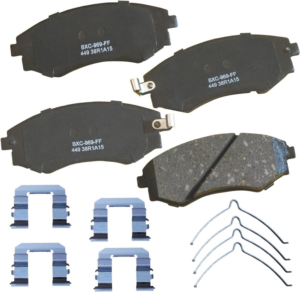 Bendix Premium SBC11 Ceramic Front Brake Pads for Select Models Dodge Dart,Ford Fairlane,Falcon,Sedan Delivery,Mustang,Ranchero,Mercury Comet,Cougar,Cyclone,Plymouth Barracuda,Duster,Scamp,Valiant