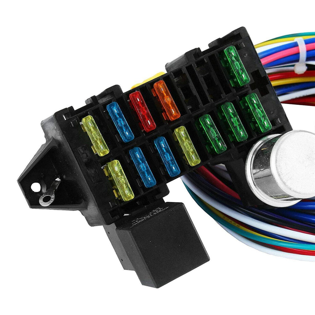 Universal 12 Circuit Wiring Wires Harness Fit for Muscle Car Hot Rod Street Rod XL Wires