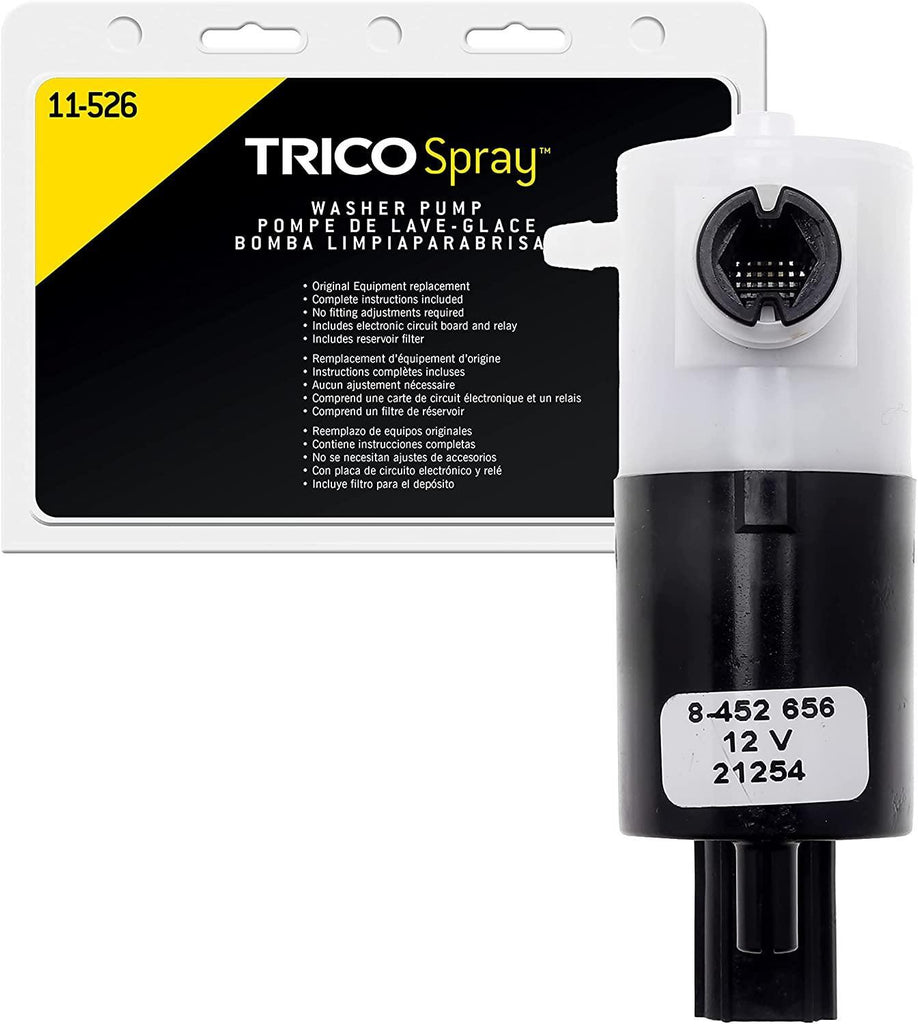 TRICO Spray Windshield Washer Pump (11-612) Fits Select Honda, Lexus, Mazda, Pontiac, Scion, and Toyota Model Years