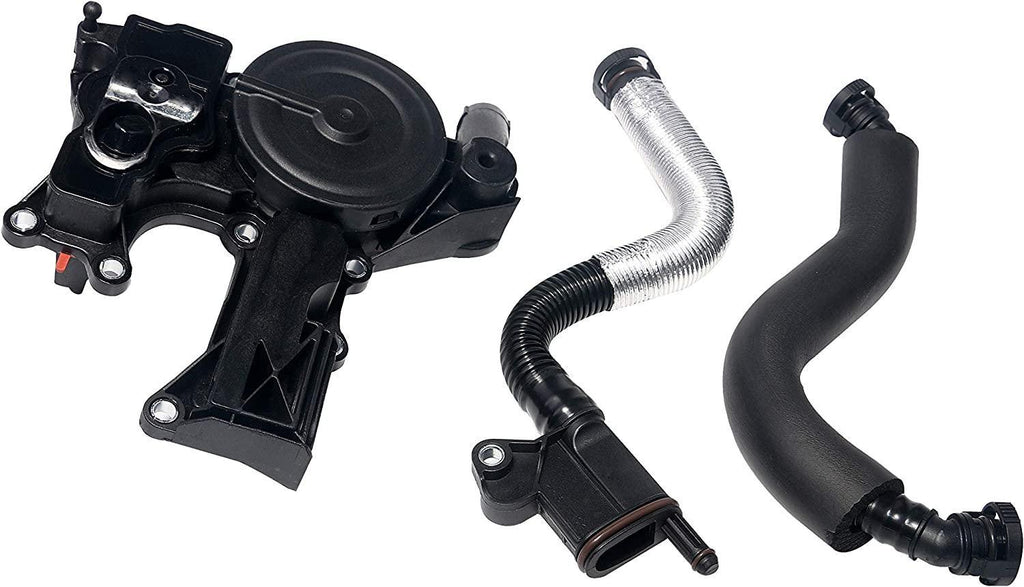 PCV Crankcase Vent Valve Breather Hose Kit - Compatible with Audi & Volkswagen Vehicles - 2.0L Turbo A3 8P, A5 B8, Q5, Golf GTI MK5, MK6, Jetta, Tiguan - Replaces 06H103495AH, 06H103495AC, 06H103495E