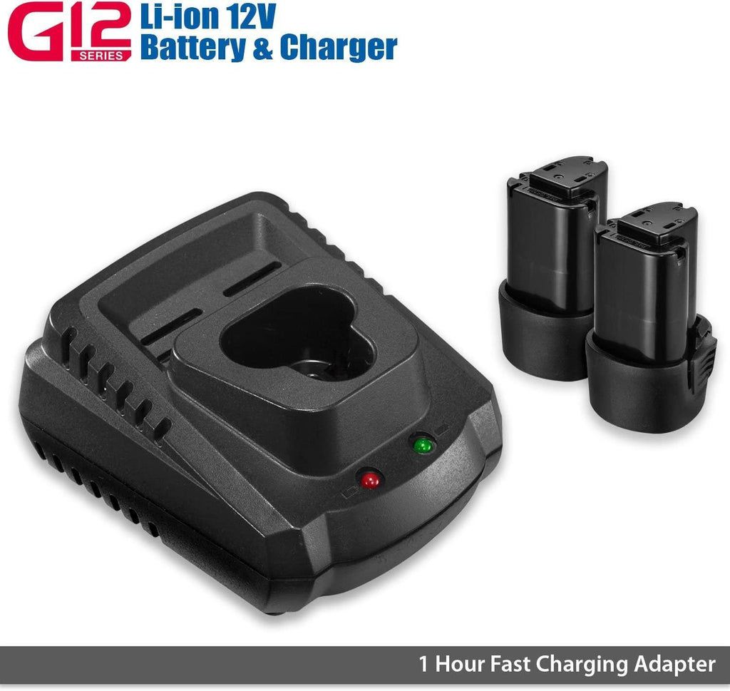 ACDelco Mini Cordless Polisher Tool Set 2 Speed 12V 3” Pad, Set with 2 Li-ion Batteries, Charger, and Accessory Kit, G12 Series ARS1214