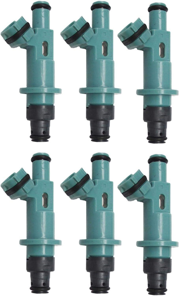 WGL Replacement 195500-3320, 297-0029, 23209-46090,23250-46090,MP4156 Standard Motor Products FJ963, M715 Set of 6 Fuel Injectors for 2001-2005 LEXUS IS300 3.0L 2JZGE 23250-46090