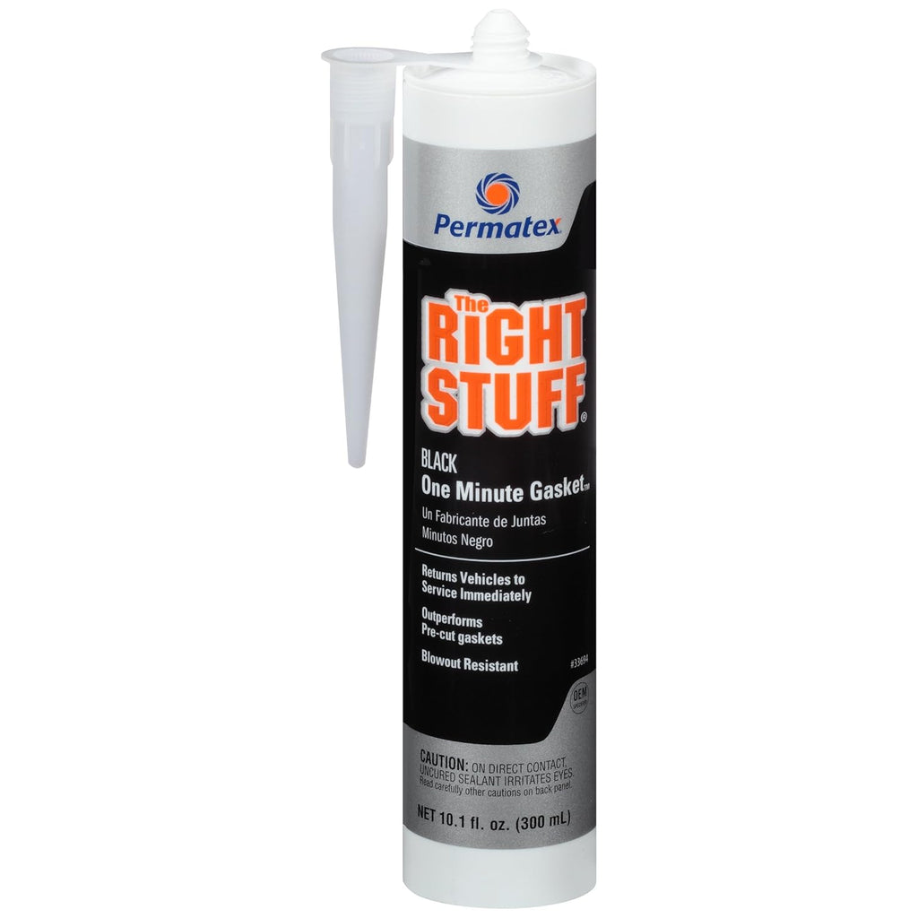 Permatex 82180 Ultra Black Maximum Oil Resistance RTV Silicone Gasket Maker, Sensor Safe And Non-Corrosive, For High Flex And Oil Resistant Applications 3 oz