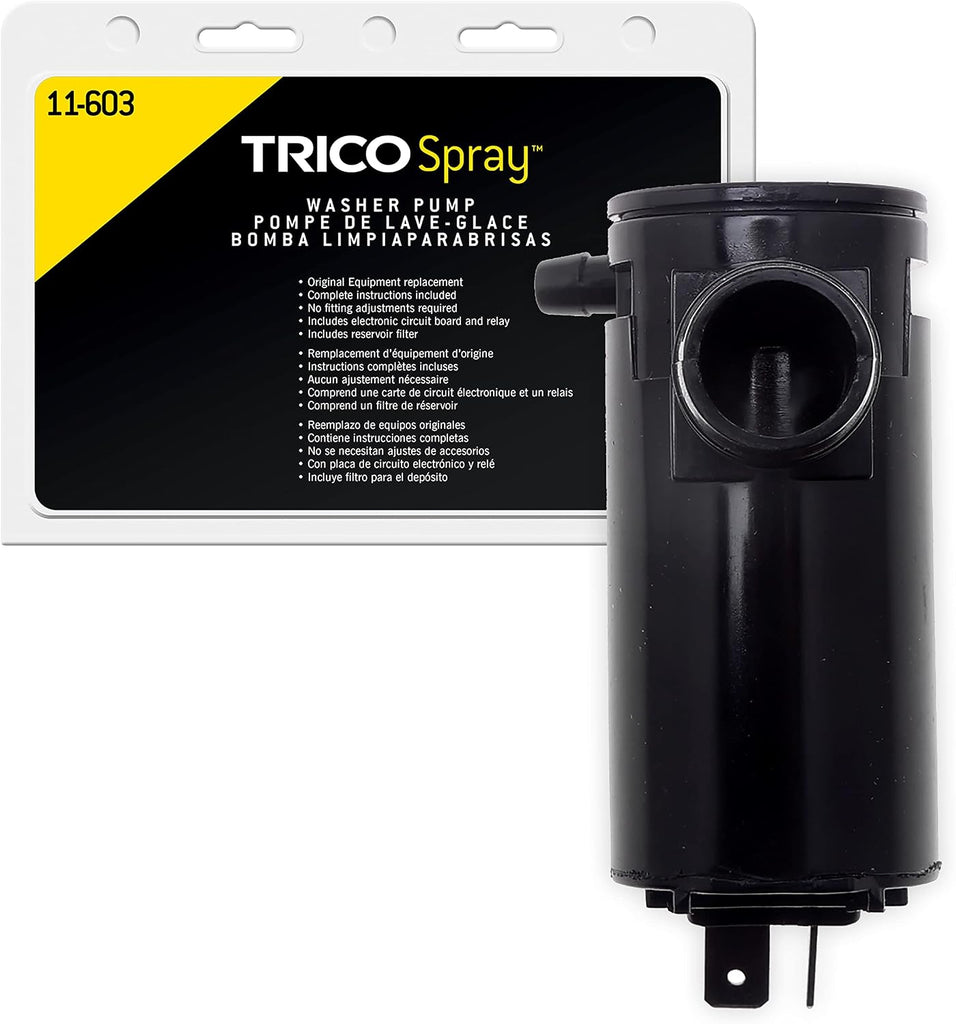 TRICO Spray Automotive Replacement Windshield Washer Pump (11-611) Fits Select Chevy, GEO, and Toyota Model Years