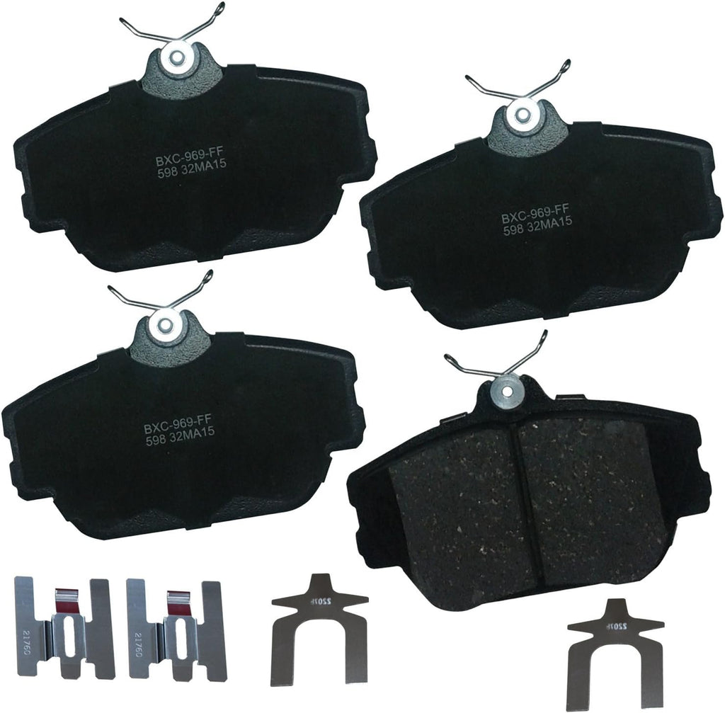 Bendix Premium SBC11 Ceramic Front Brake Pads for Select Models Dodge Dart,Ford Fairlane,Falcon,Sedan Delivery,Mustang,Ranchero,Mercury Comet,Cougar,Cyclone,Plymouth Barracuda,Duster,Scamp,Valiant