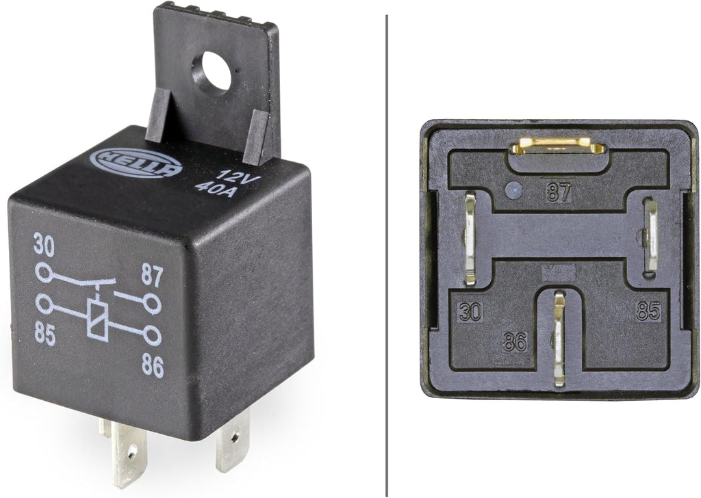 HELLA 965400071 12V, 4 Pin, Mini ISO Relay with Bracket