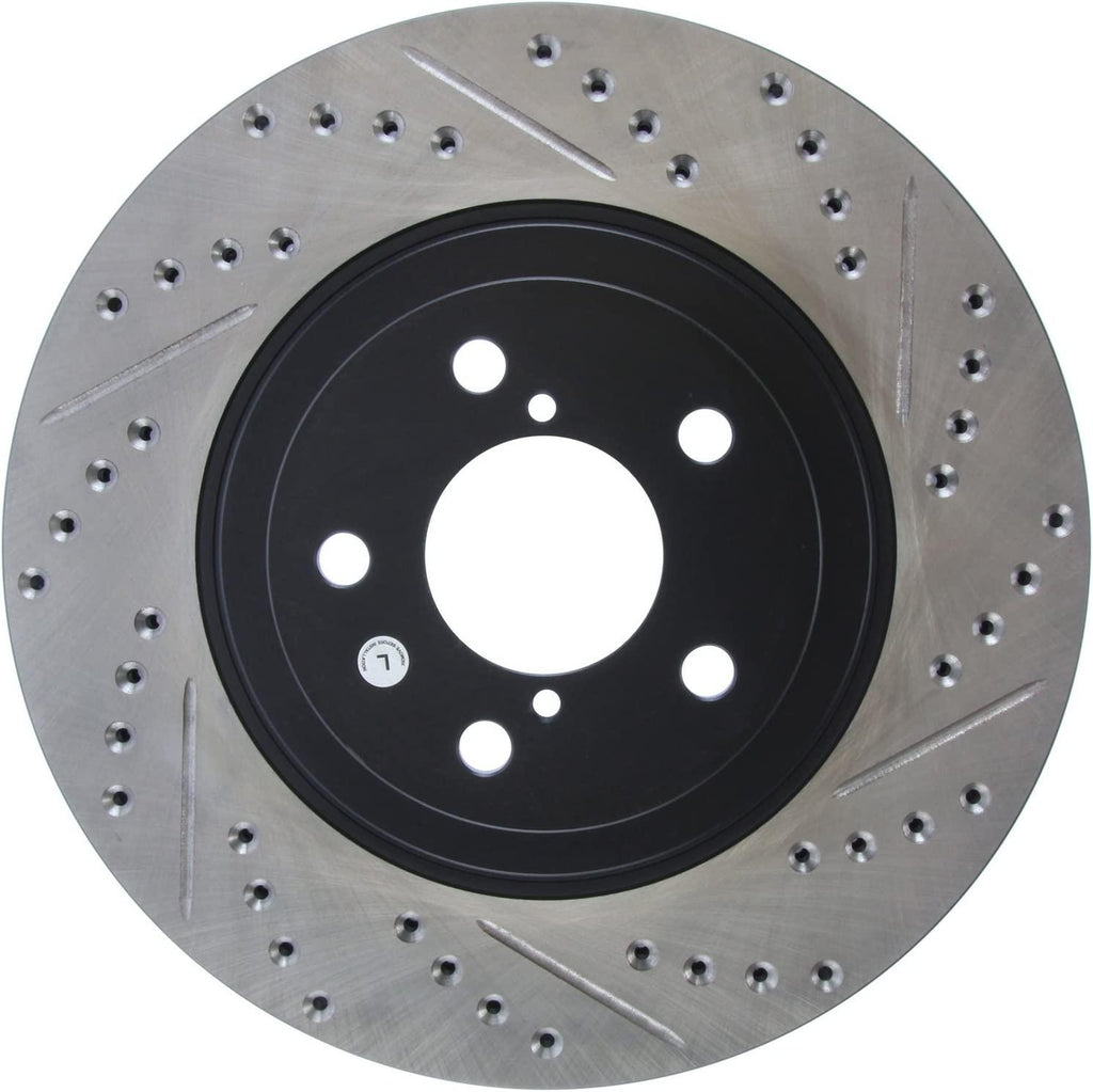 StopTech 127.47021L Sport Drilled/Slotted Brake Rotor (Front Left), 1 Pack