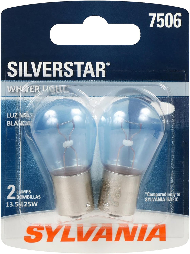 SYLVANIA - 3157  3157ST.BP2 SilverStar Mini Bulb - Brighter and Whiter Light, Ideal for Daytime Running Lights (DRL) and Back-Up/Reverse Lights (Contains 2 Bulbs)