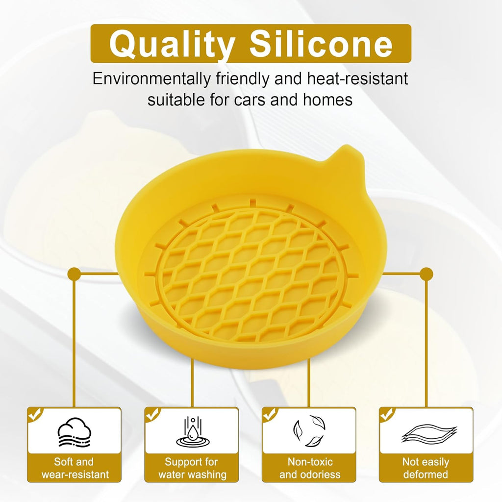 SINGARO Car Cup Holder Coaster, Silicone Cup Holder Insert, Universal Non-Slip Cup Holders, Car Accessories Interior for Women and Man Interior Sets 4 Pack Black