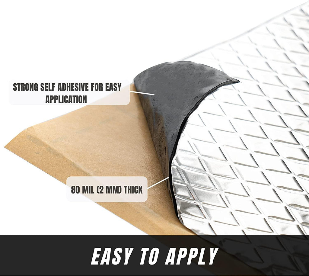 SunplusTrade Sound Deadener for Cars, 80 mil 36 sqft Sound Deadener Mat, Butyl Automotive Noise Insulation and Dampening Material for Reducing Vibration and Noise