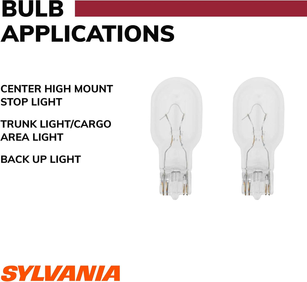 SYLVANIA - 921 Long Life Miniature - Bulb, Ideal for Interior Lighting - Cargo and License Plate (Contains 2 Bulbs) 921LLCP