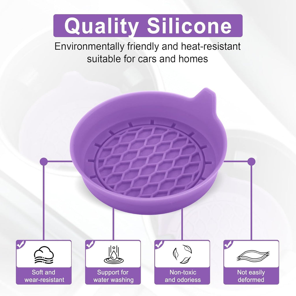 SINGARO Car Cup Holder Coaster, Silicone Cup Holder Insert, Universal Non-Slip Cup Holders, Car Accessories Interior for Women and Man Interior Sets 4 Pack Black