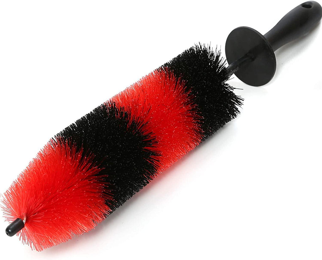 Master Wheel Brush, Easy Reach Wheel and Rim Detailing Brush 18’’ Long Soft Bristle by TAKAVU, Car Wheel Brush, Rim Tire Detail Brush,Multipurpose use for Wheels,Rims,Exhaust Tips,Motorcycles