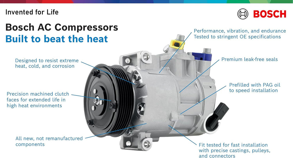 BOSCH 1986AD1318 New A/C Compressor - Built to Beat the Heat
