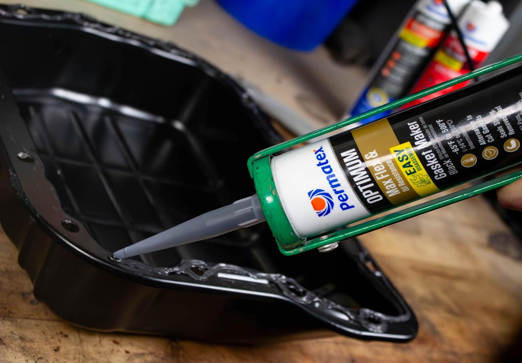 Permatex 82180 Ultra Black Maximum Oil Resistance RTV Silicone Gasket Maker, Sensor Safe And Non-Corrosive, For High Flex And Oil Resistant Applications 3 oz