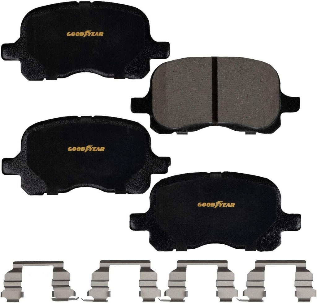 Goodyear Premium Slotted Chamfered Ceramic Front Brake Pad For Chevrolet,Toyota & More GYD741