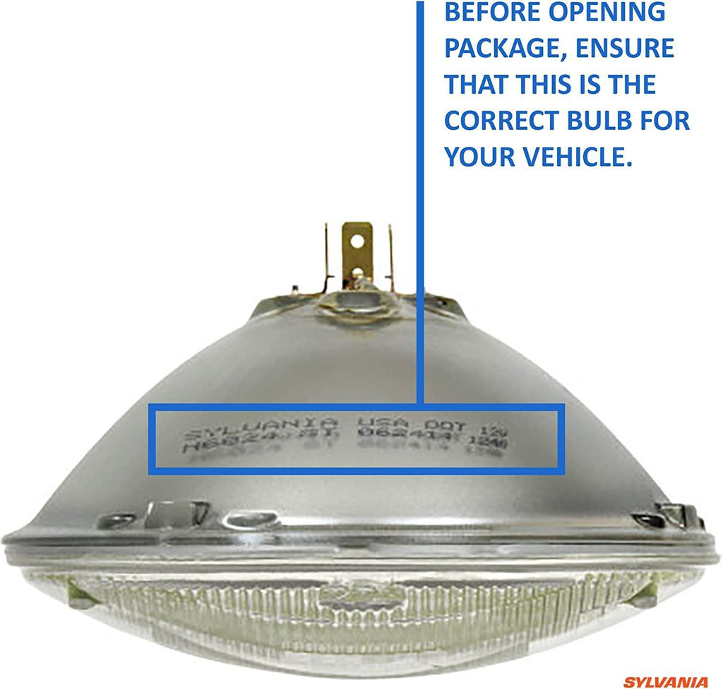 SYLVANIA H6024 SilverStar High Performance Halogen Sealed Beam Headlight (7" Round) PAR56, (Contains 1 Bulb), White (H6024ST.BX)