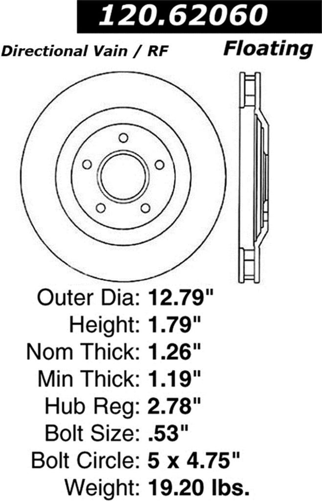 StopTech 127.62060R Front Right Sport Drilled/Slotted Brake Rotor