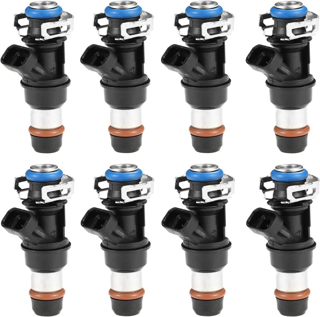 Gurssnn Fuel Injectors 17113553 17113698 2 Holes Set Of 8 For 2000/2003 Chevy Tahoe Silverado Suburban Avalanche Express GMC Savana Sierra 1500 2500 Yukon Cadillac Escalade FJ315 4.8L 5.3L 6.0L