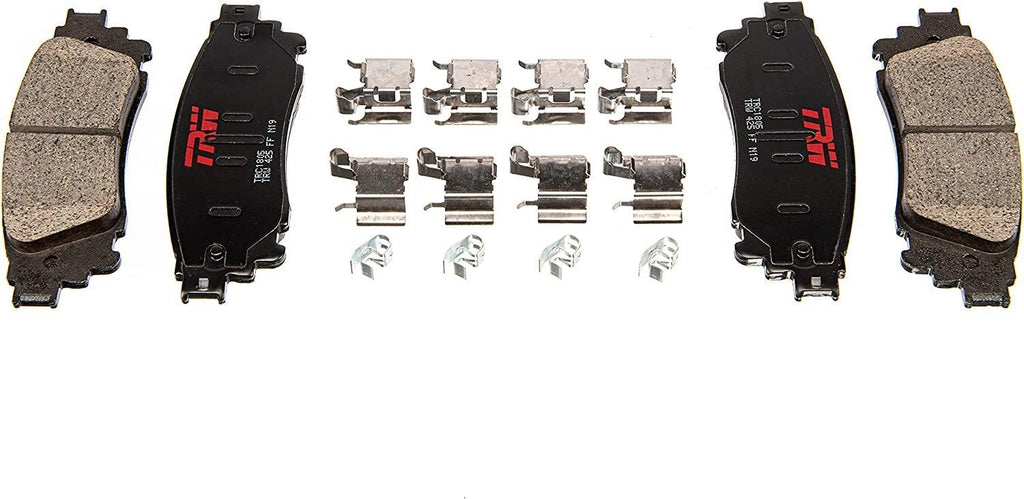 TRW Pro TRC0741 Disc Brake Pad Set For Toyota Corolla 1998-2002, Front, And Other Applications