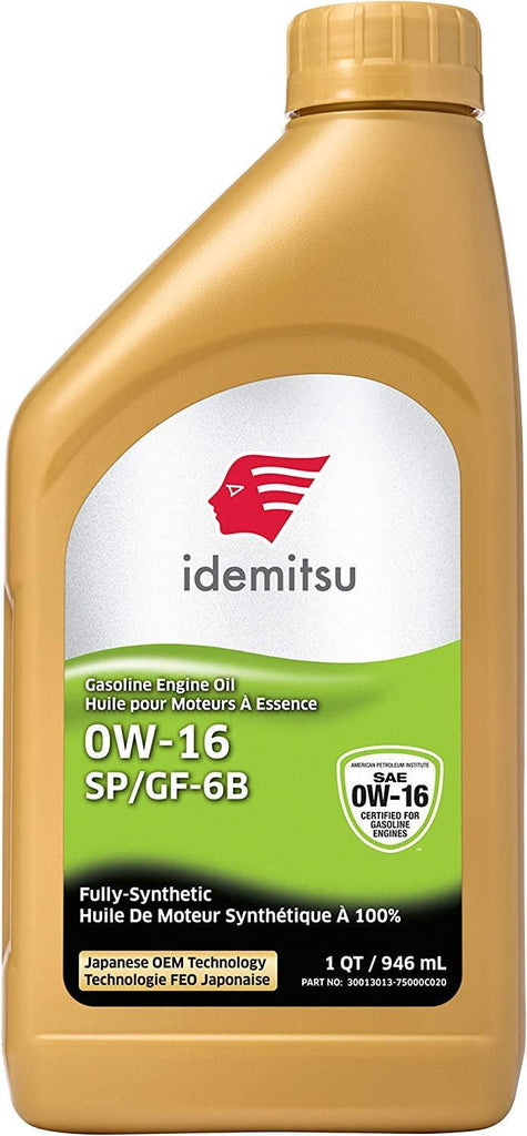 Idemitsu Full Synthetic 0W-20 Engine Oil SP/GF-6-1 Quart