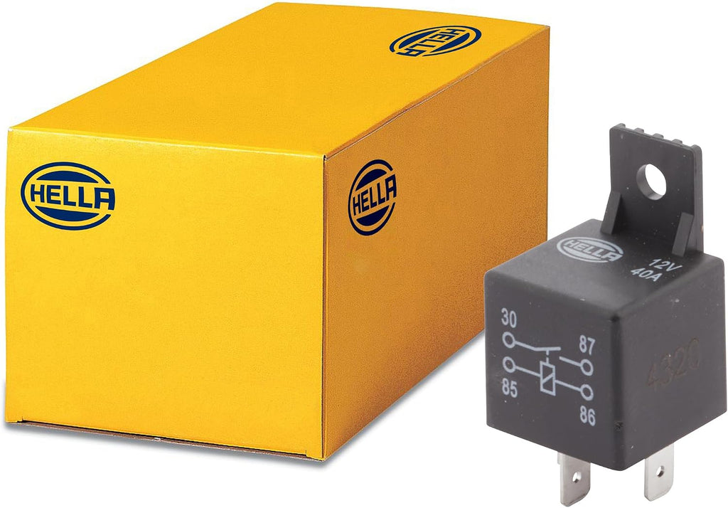 HELLA 965400071 12V, 4 Pin, Mini ISO Relay with Bracket