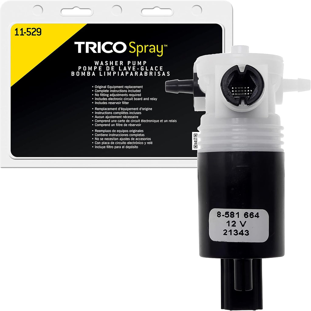 TRICO Spray Automotive Replacement Windshield Washer Pump (11-611) Fits Select Chevy, GEO, and Toyota Model Years