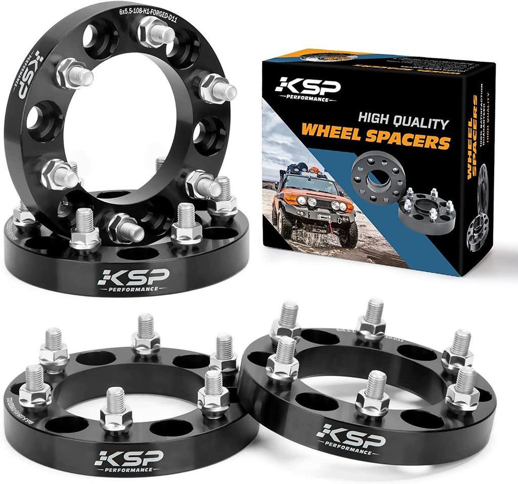 KSP 2in 6x5.5 Tacoma Wheel Spacers, 6x139.7 Tire Spacer fit for Toyota Tundra 4Runner FJ Land Cruiser Sequoia, 50mm Forged Lug Centric Spacer 108mm Hub Bore with M12x1.5 Thread Pitch, Not Hubcentric