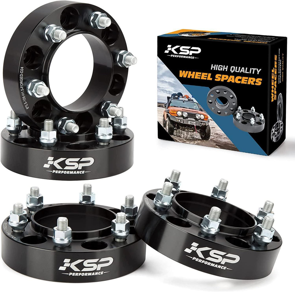 KSP 2in 6x5.5 Tacoma Wheel Spacers, 6x139.7 Tire Spacer fit for Toyota Tundra 4Runner FJ Land Cruiser Sequoia, 50mm Forged Lug Centric Spacer 108mm Hub Bore with M12x1.5 Thread Pitch, Not Hubcentric
