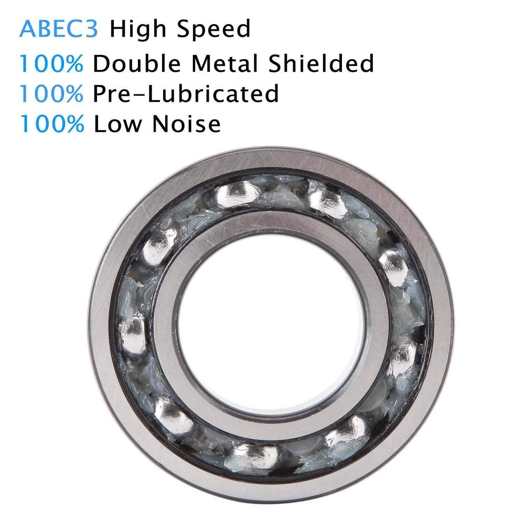 Donepart 6201RS Bearings 12mm ID 32mm OD 10mm Width C3 High Speed Ball Bearings 6201-2RS for Electric Motor, Bike, Wheels, Pump (10 Pack)