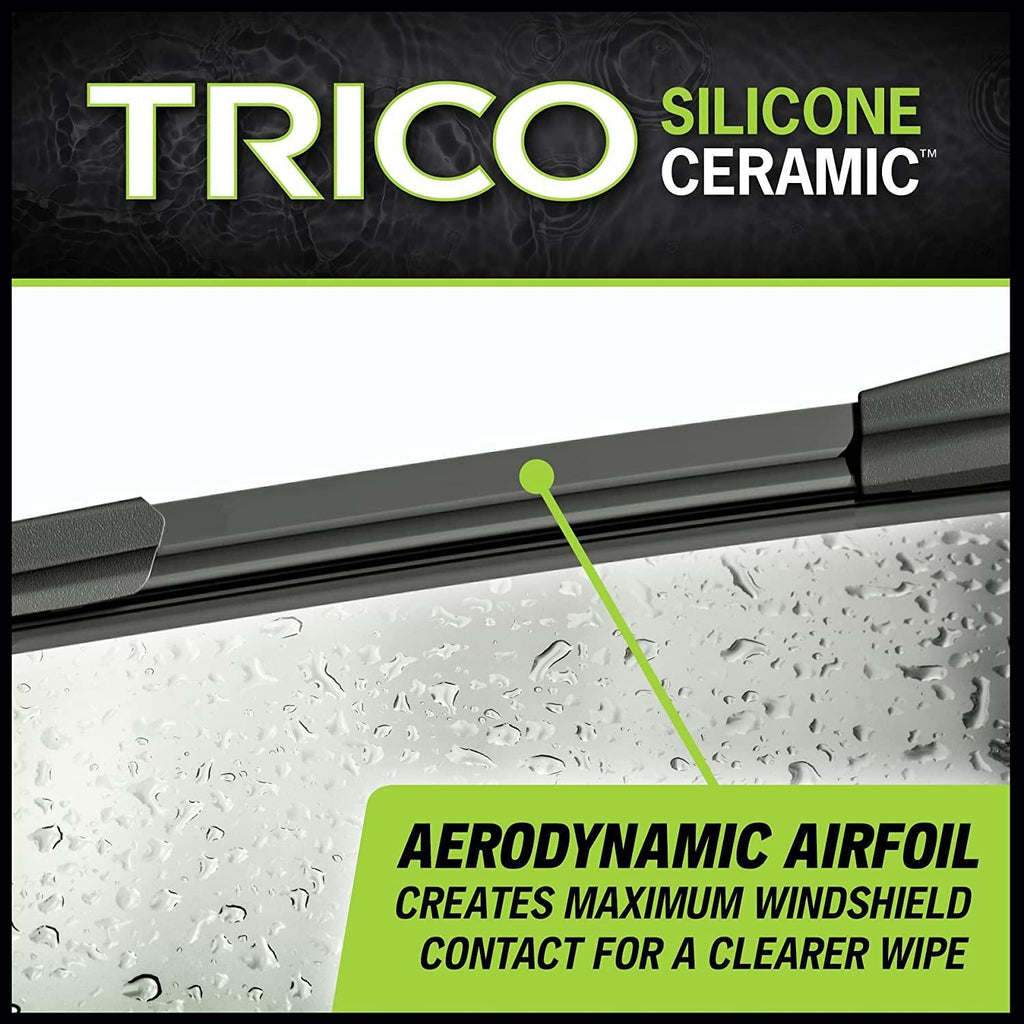 Trico Silicone Ceramic 28 inch Automotive Replacement Windshield Wiper Blade, Ceramic Coated Silicone Super Premium All Weather Beam Blade (90-280), Black