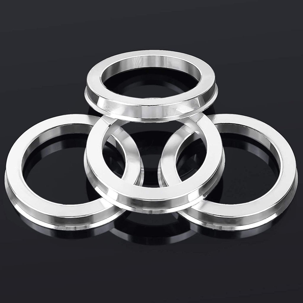 MIKKUPPA 4pc Hub Centric Rings 72.6 to 57.1 - OD 72.6mm ID 57.1mm Hub Rings, Compatible with 57.1mm Vehicle Hub and 72.6mm Wheel Center Bore, Aluminium Alloy Wheel Hubrings