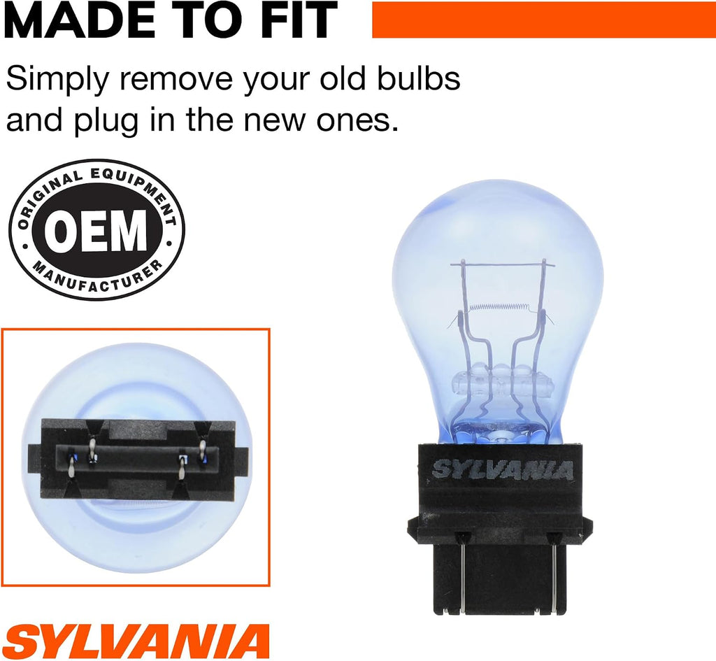 SYLVANIA - 3157  3157ST.BP2 SilverStar Mini Bulb - Brighter and Whiter Light, Ideal for Daytime Running Lights (DRL) and Back-Up/Reverse Lights (Contains 2 Bulbs)