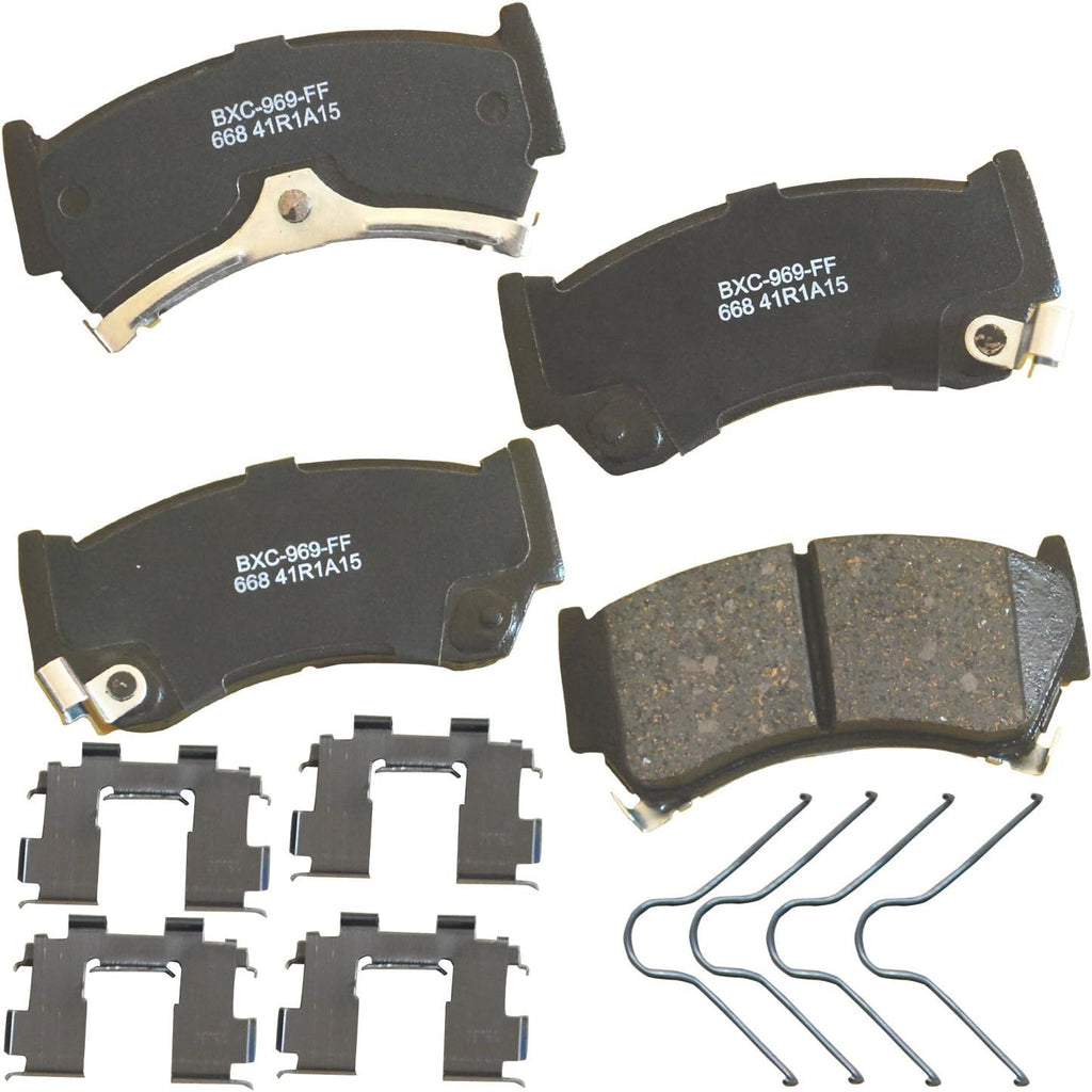 Bendix Premium SBC11 Ceramic Front Brake Pads for Select Models Dodge Dart,Ford Fairlane,Falcon,Sedan Delivery,Mustang,Ranchero,Mercury Comet,Cougar,Cyclone,Plymouth Barracuda,Duster,Scamp,Valiant