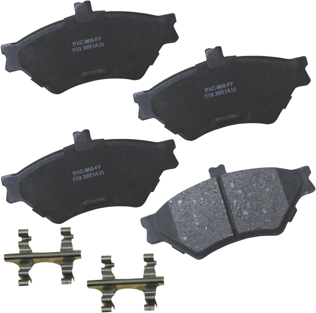 Bendix Premium SBC11 Ceramic Front Brake Pads for Select Models Dodge Dart,Ford Fairlane,Falcon,Sedan Delivery,Mustang,Ranchero,Mercury Comet,Cougar,Cyclone,Plymouth Barracuda,Duster,Scamp,Valiant