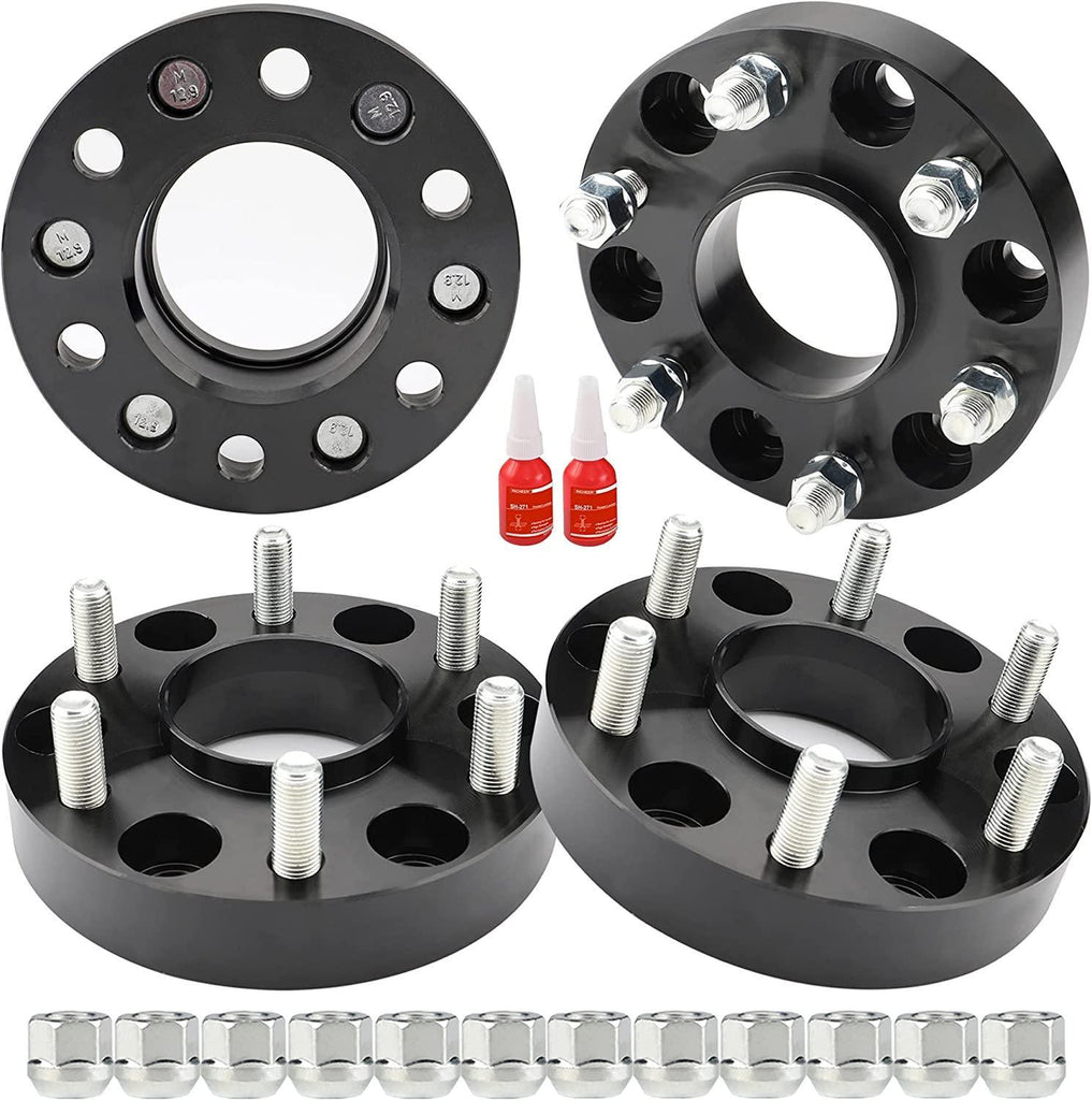 Richeer 6x5.5 Hub Centric Wheel Spacer for Sierra Silverado Avalanche 1500 Suburban Escalade Tahoe Express Savana Yukon, 4 PCS 1.5 Inch 6x139.7mm Wheel Spacers with 14x1.5 Studs & 78.1mm Bore