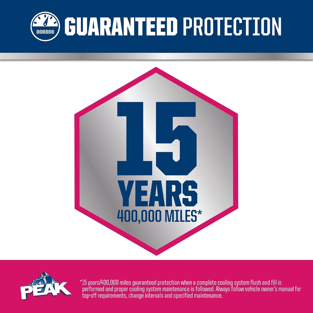PEAK OET Extended Life Red/Pink Concentrate Antifreeze/Coolant for Asian Vehicles, 1 Gal.