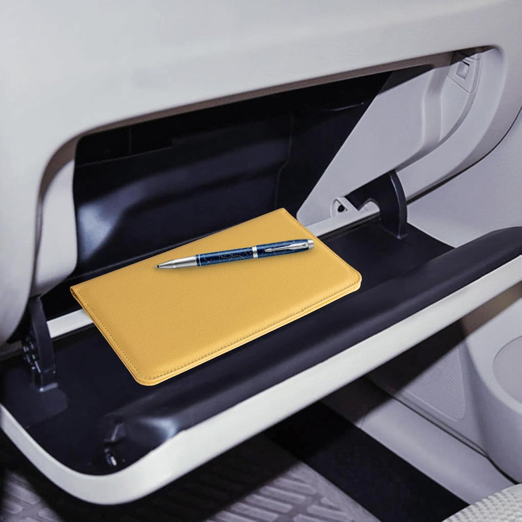 CoBak Car Registration and Insurance Holder - Vehicle Glove Box Car Organizer, Auto Truck Comparment Accessories Case for Essential Document, Driver License, Cards
